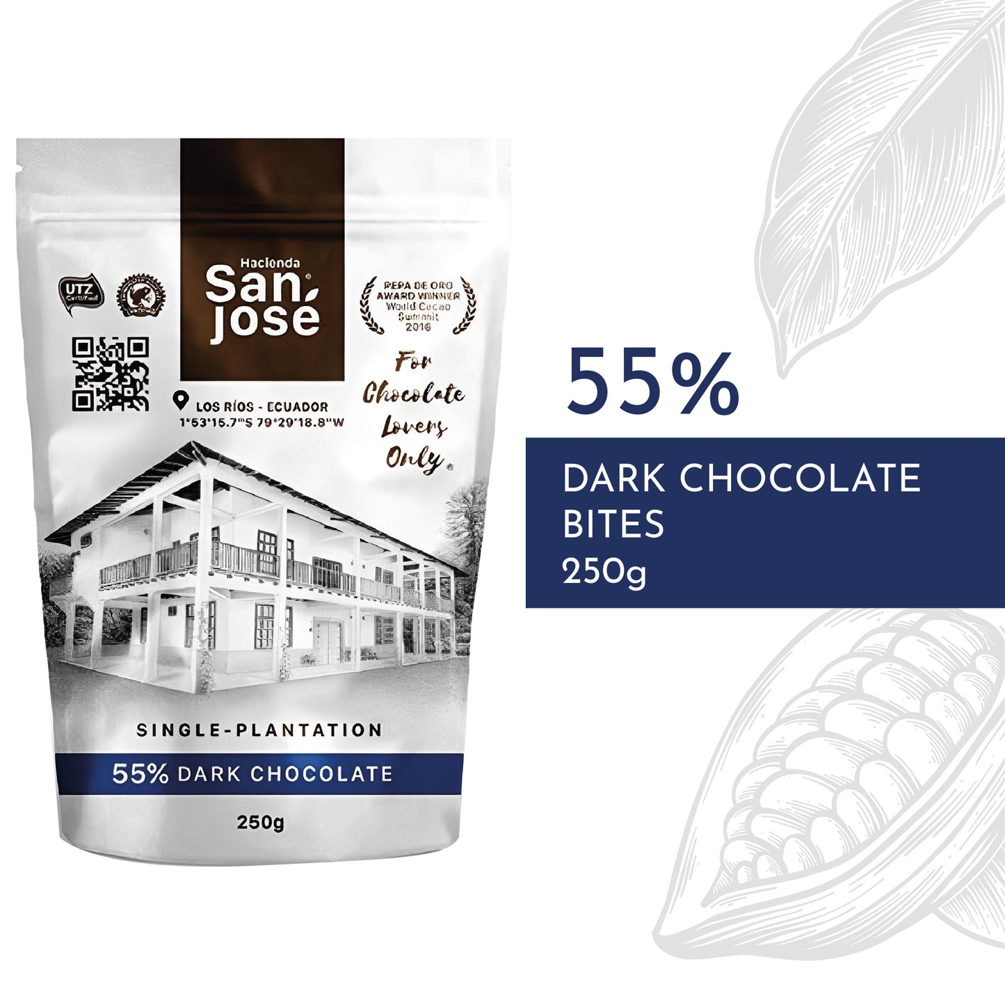 55% Dark Chocolate Bites 250 g.