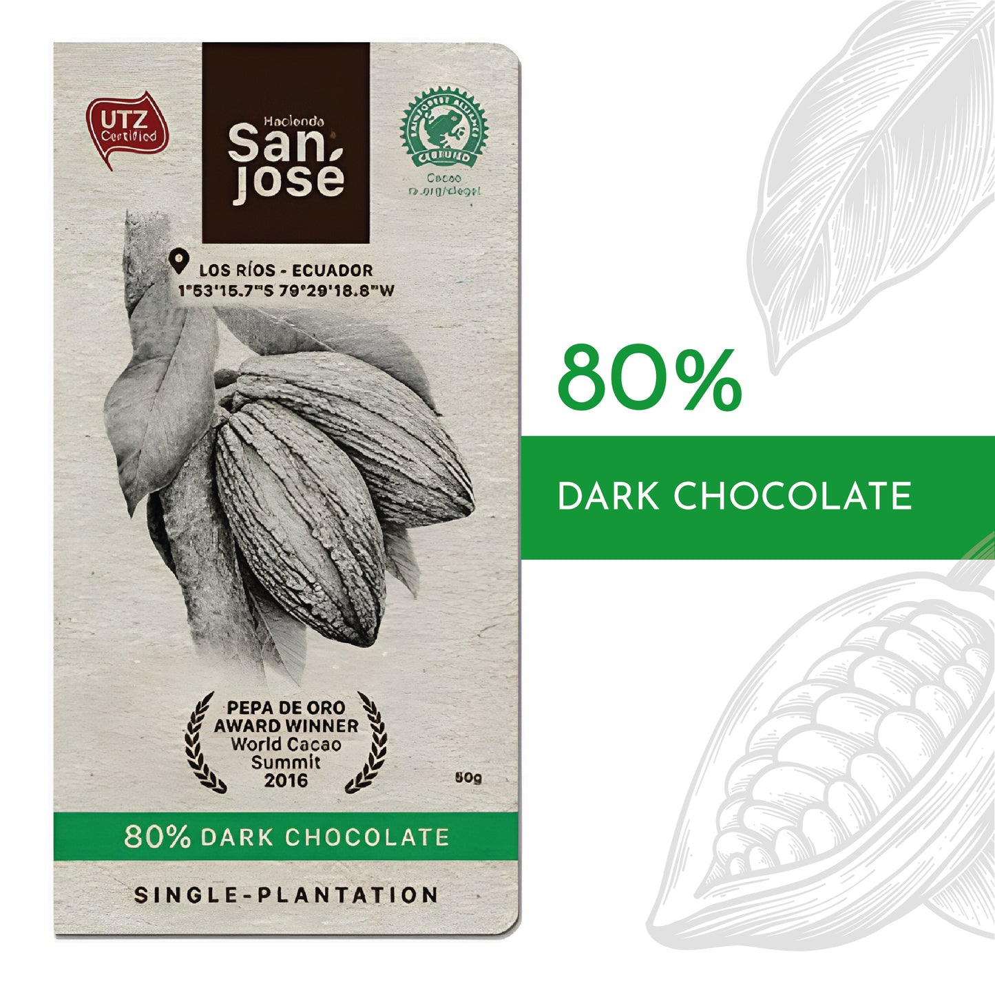 80% Dark Chocolate Bar