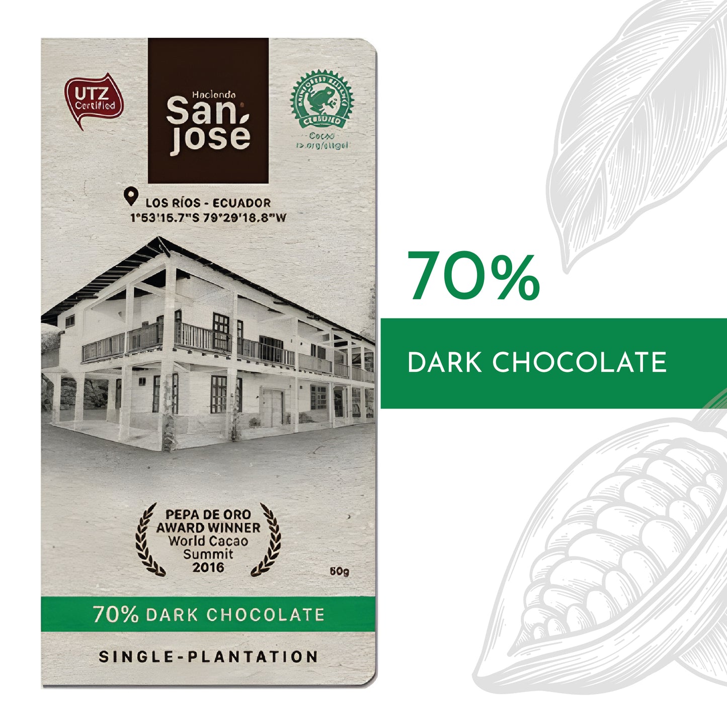 70% Dark Chocolate Bar